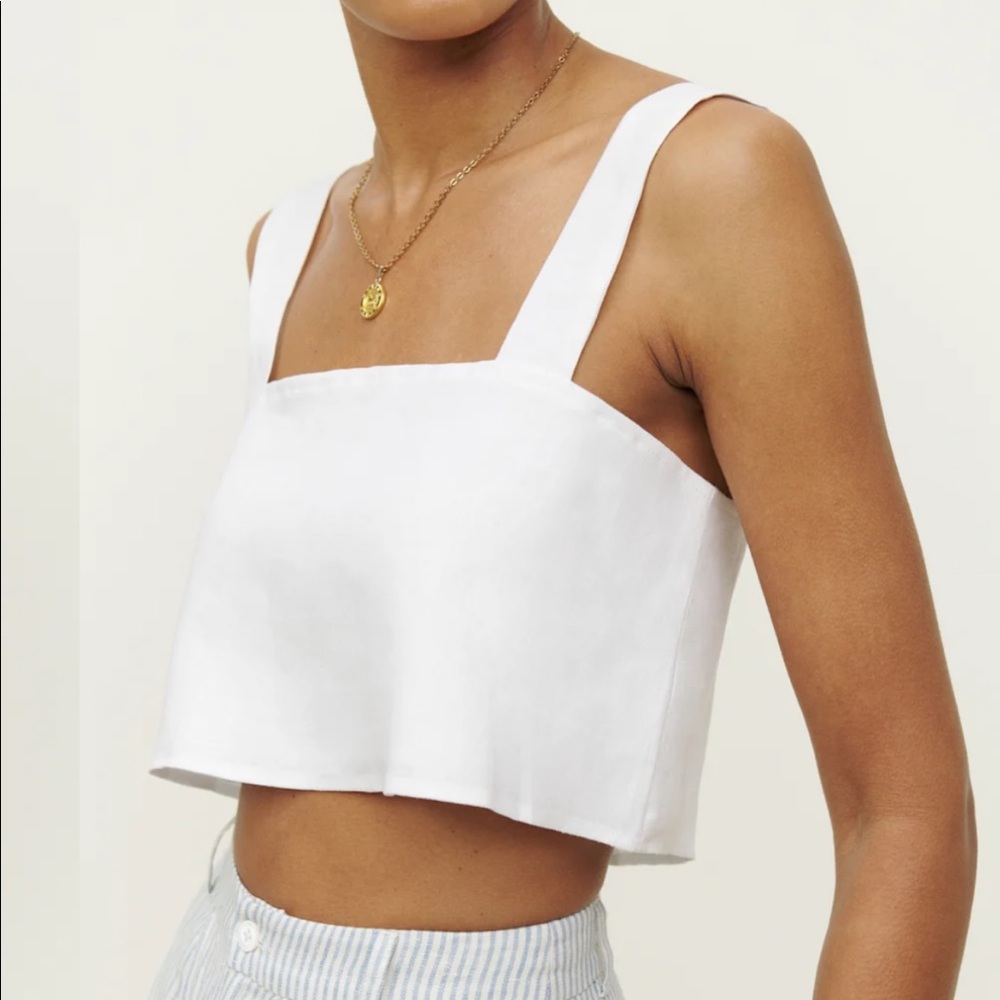 Reformation Lori Linen Tank Top